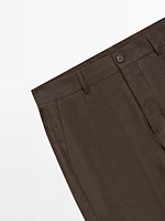 Pantalon straight rayures tennis