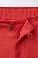PANTALON DROIT 100 % LIN