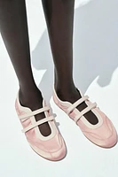 BALLERINES SURPIQÛRES EFFET SATINÉ