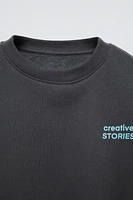 PLAIN SWEATSHIRT WITH TEXT