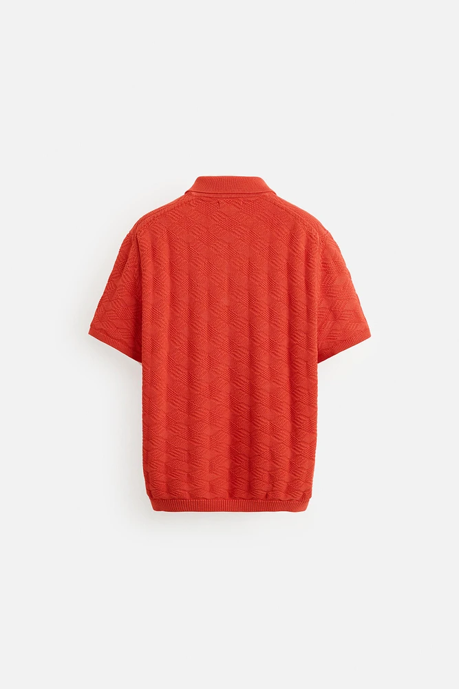 POLO EN MAILLE LOSANGES