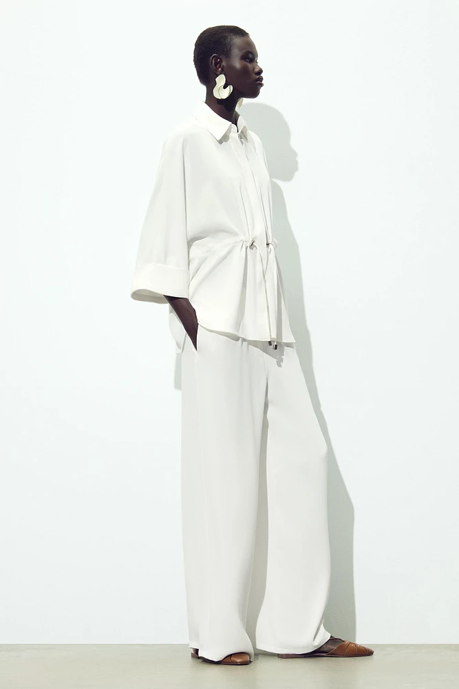 GATHERED KIMONO SHIRT