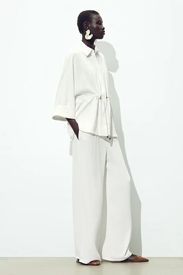 GATHERED KIMONO SHIRT
