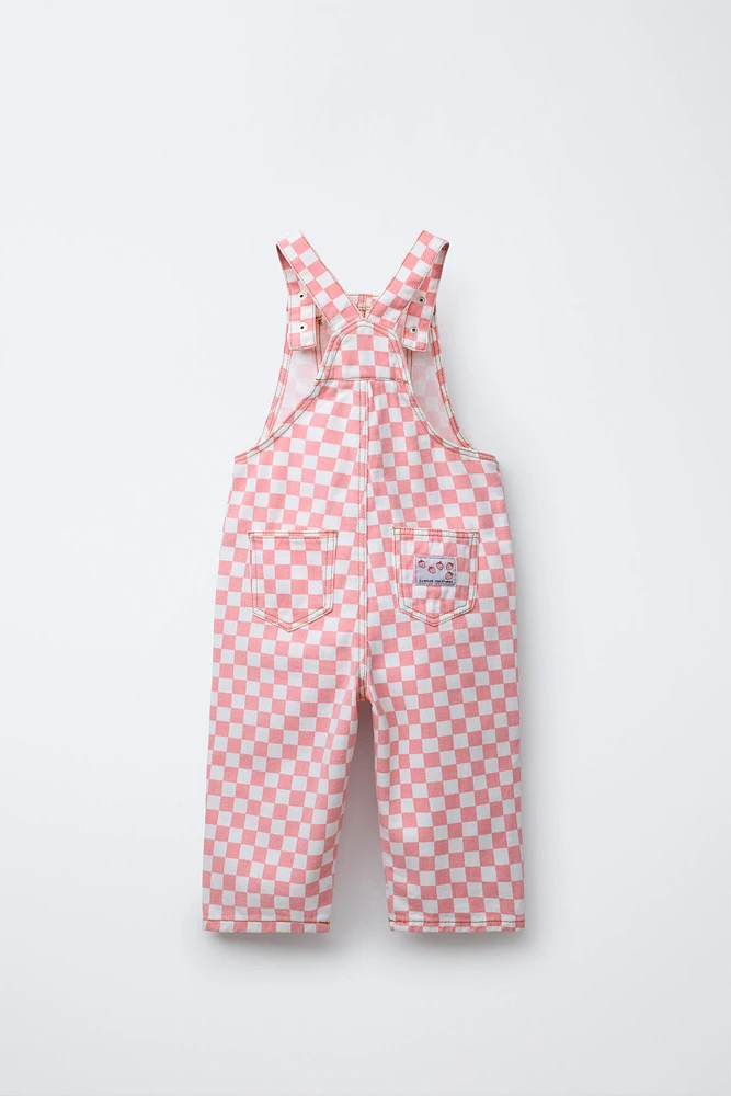 SALOPETTE LONGUE EN SERGE CARREAUX DAMIER