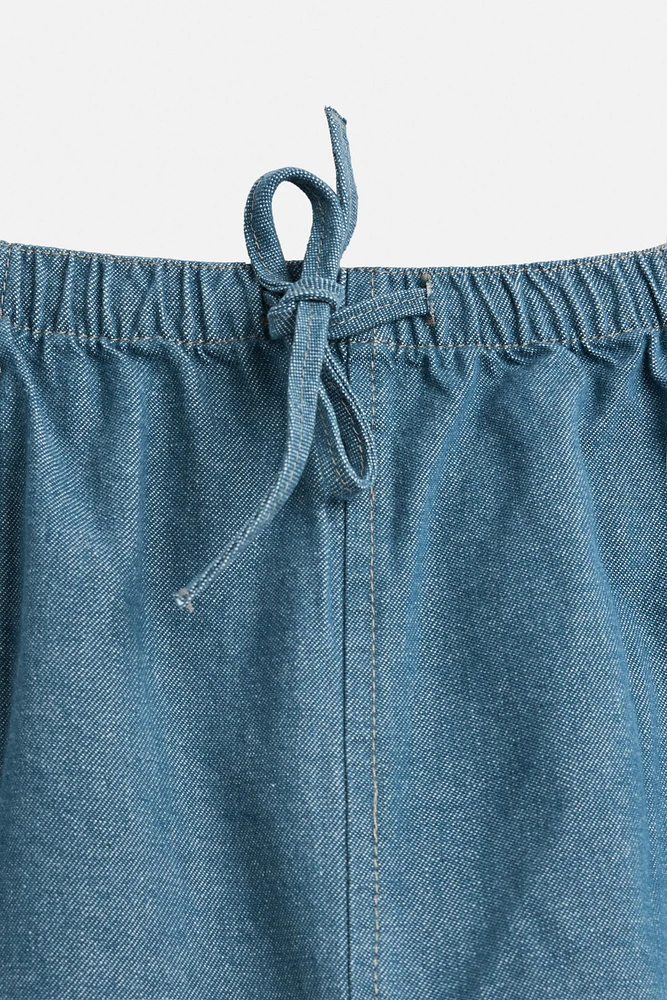 RELAXED FIT DENIM SHORTS