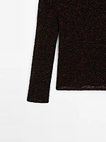 Pull coton en maille moulinée