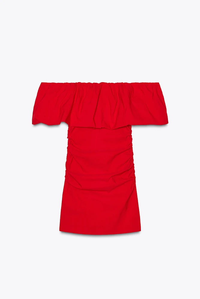 ROBE COURTE À VOLANT