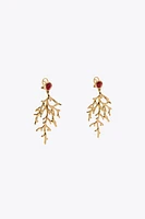CORAL STONE EARRINGS