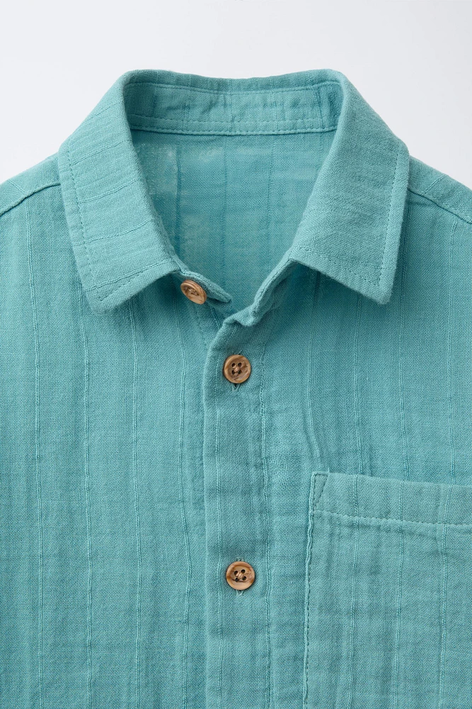 CHEMISE TEXTURÉE À POCHE