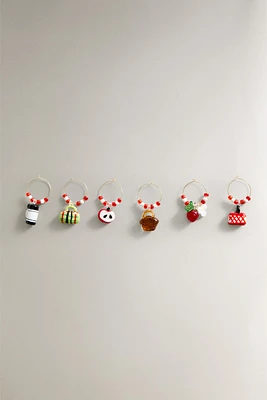 SET OF PICNIC GLASS CHARMS (SET OF 6)