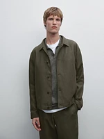 100% linen overshirt
