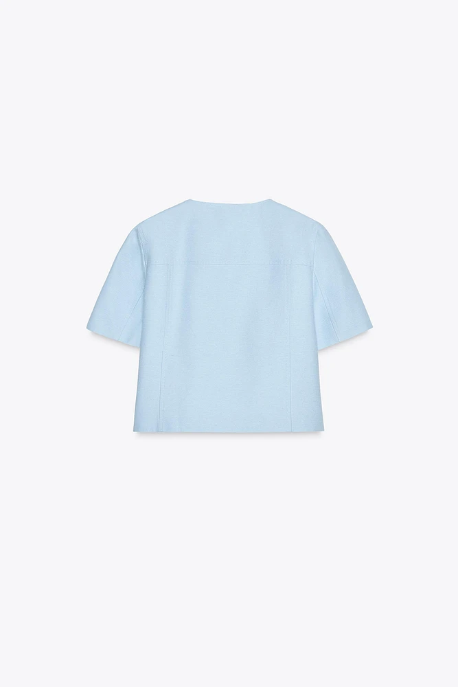 BLAZER CROISÉE MANCHES COURTES