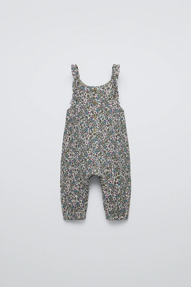 FLORAL PRINT OVERALLS