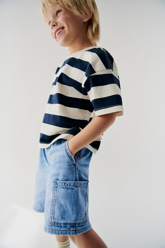 BERMUDA EN DENIM FLUIDE