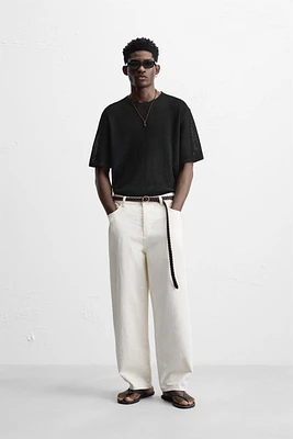 TEXTURED KNIT T-SHIRT