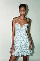FLORAL POPLIN DRESS