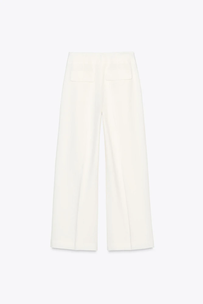 PLEATED WIDE LEG PANTS