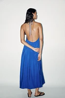 ROBE MIDI HALTER FLUIDE