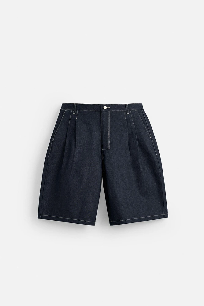 BERMUDA EN DENIM COUPE LARGE