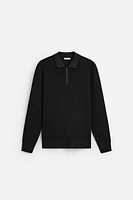 QUARTER ZIP KNIT POLO