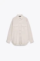 LINEN BLEND POCKET SHIRT ZW COLLECTION