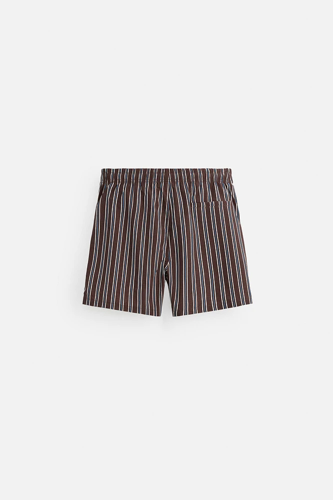 MAILLOT DE BAIN MI-LONG À RAYURES