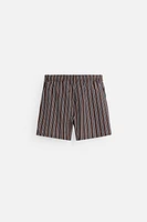 MAILLOT DE BAIN MI-LONG À RAYURES