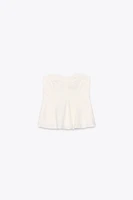 TOP EN LIN BUSTIER