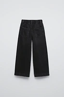 DRAWSTRING CULOTTE JEANS