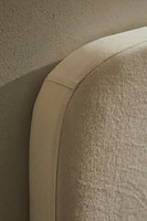 ROUNDED HEADBOARD WITH LINEN AND COTTON COVER