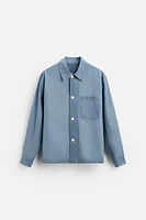 WAXED EFFECT OVERSHIRT