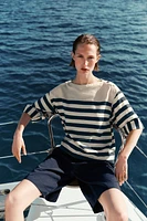 STRIPED LINEN BLOUSE