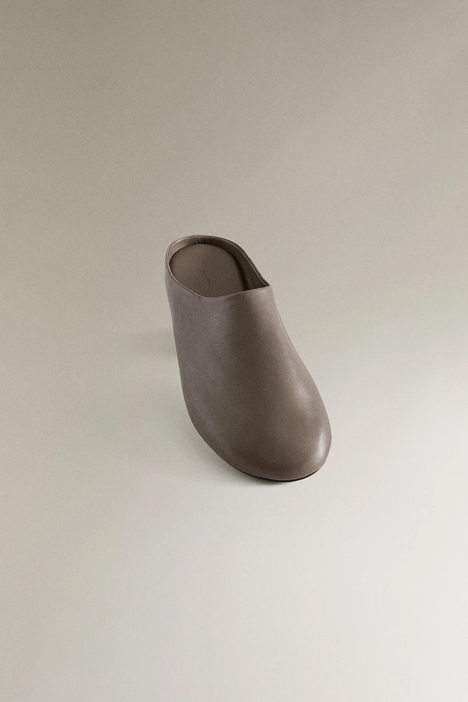 LEATHER BABOUCHE SLIPPERS