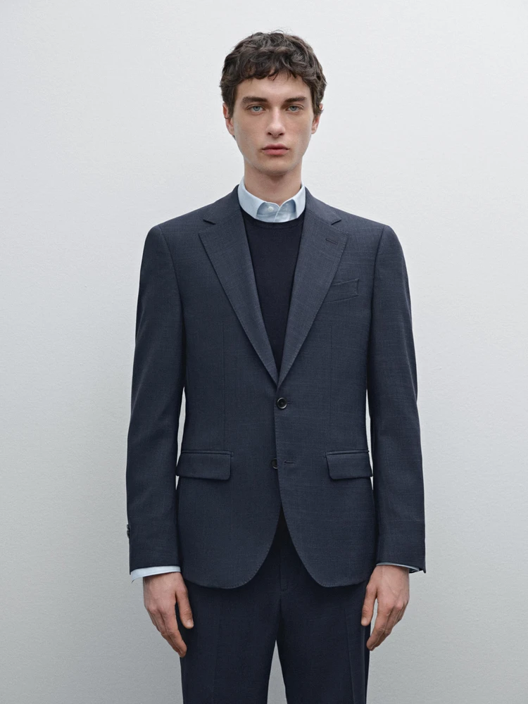 Veste de costume en laine mélangée