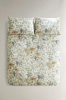 HOUSSE DE COUETTE SATIN IMPRIMÉ FLEUR