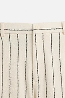 PANTALON RAYURES TEXTURE VELOURS BOUCLÉ