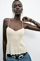 RIBBED KNIT TOP