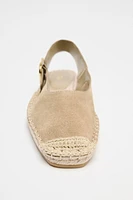 CHAUSSURES OUVERTES À L'ARRIÈRE TRESSÉES EN CROÛTE DE CUIR