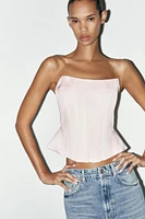 TOP FAÇON CORSET SATINÉ