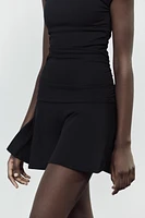 RUCHED TEXTURED DRESS