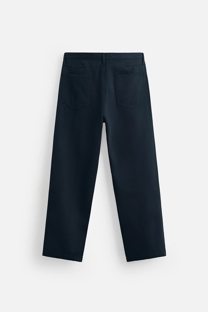 COTTON AND LYOCELL BLEND PANTS