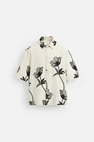 CONTRAST EMBROIDERY SHIRT