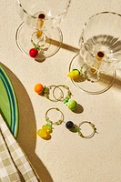 LOT MARQUE-VERRES FRUITS (LOT DE 6)