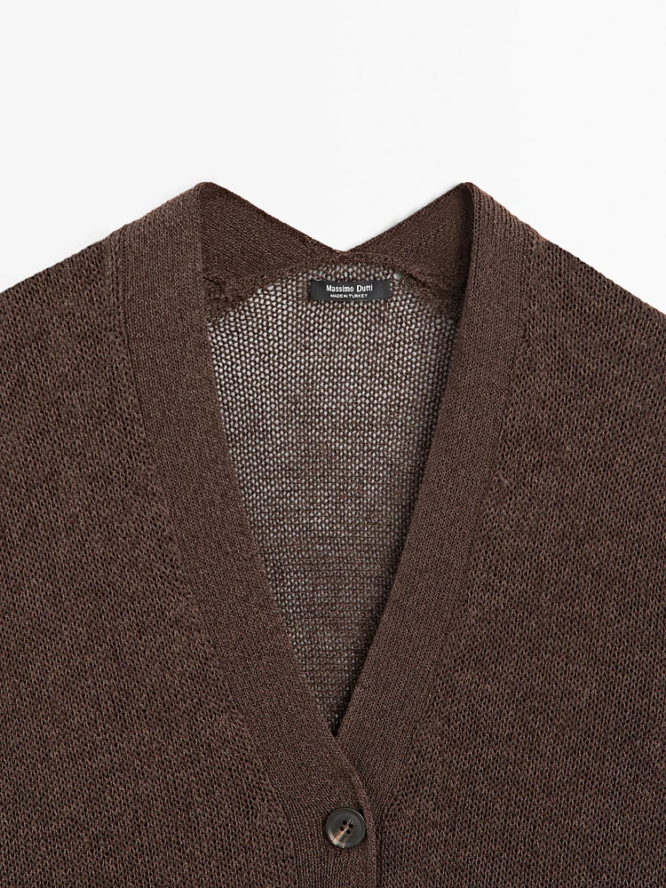 Cardigan oversize en maille fine