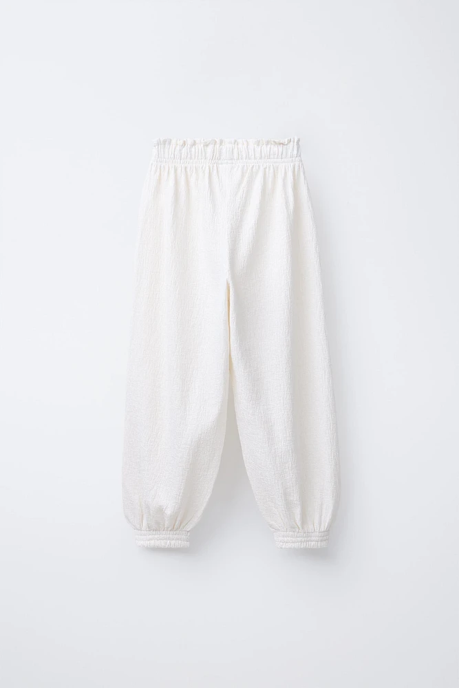 TEXTURED BALLOON PANTS