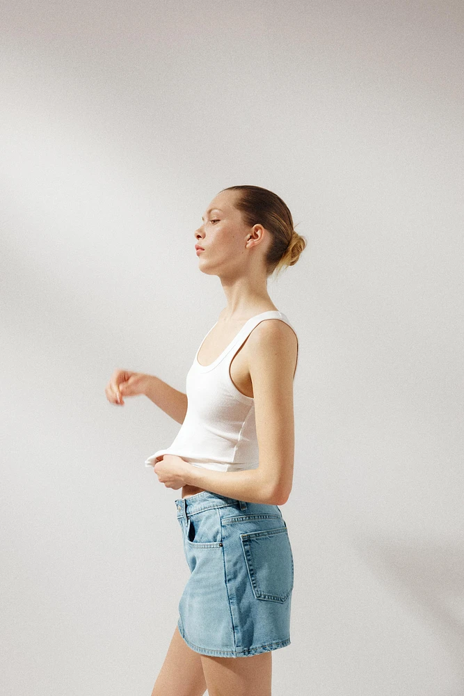 JUPE-CULOTTE EN JEAN TRF