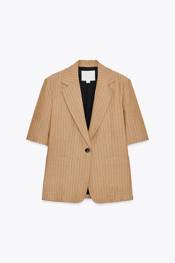 BLAZER AVEC LIN RAYURES ZW COLLECTION