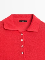 Pull en maille oversize à col polo