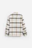 CONTRASTING PLAID OVERSHIRT