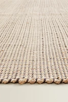 FLECKED RECTANGULAR COTTON JUTE AREA RUG